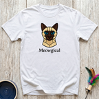 Meowgical T-Shirt | Funny Siamese Cat Lover Tee | Geometric Cat Mom Gift