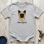 Meowgical T-Shirt | Funny Siamese Cat Lover Tee | Geometric Cat Mom Gift
