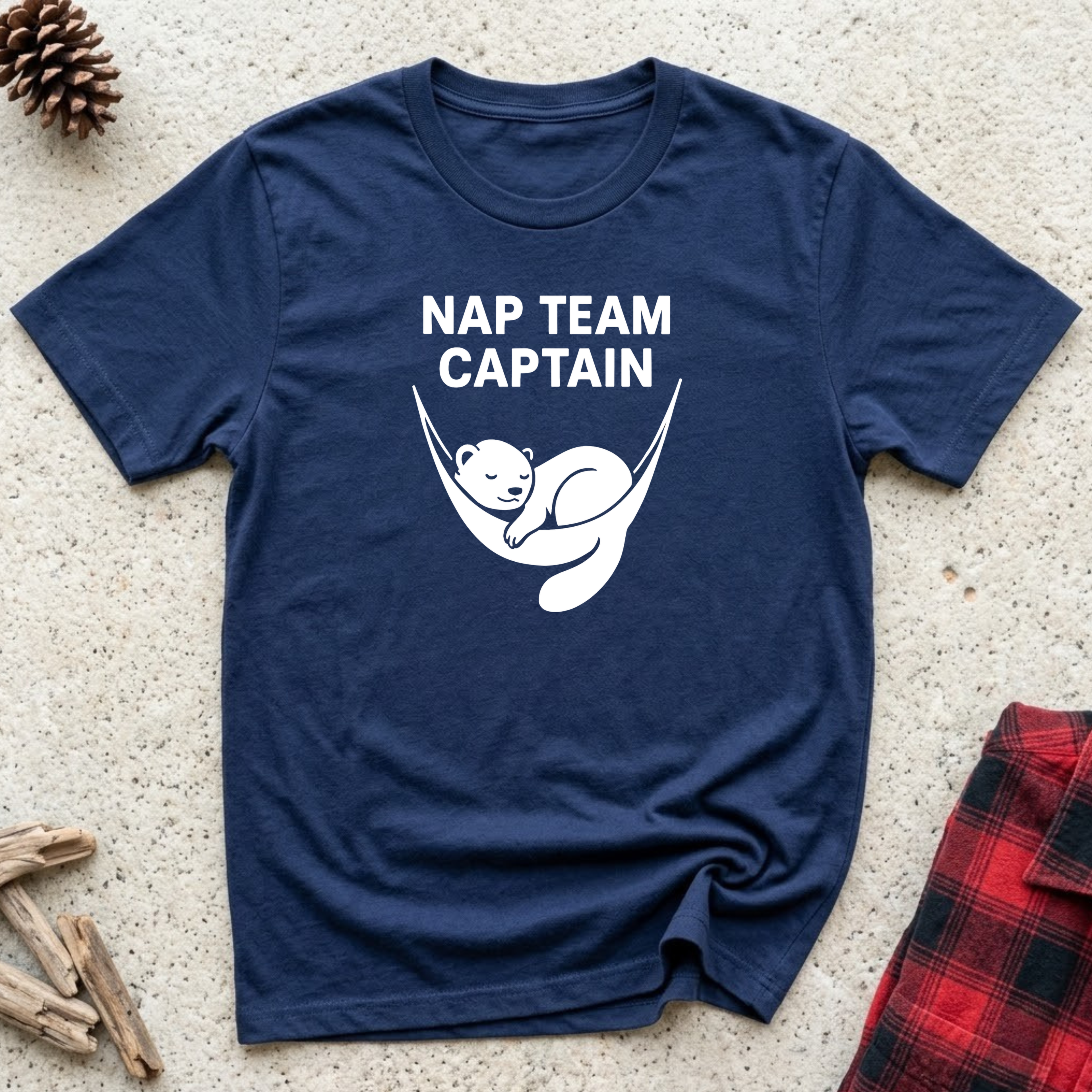 Nap Team Captain T-Shirt | Funny Pet Lover Nap Tee | Otter Mom Otter Dad Lazy Day Gift