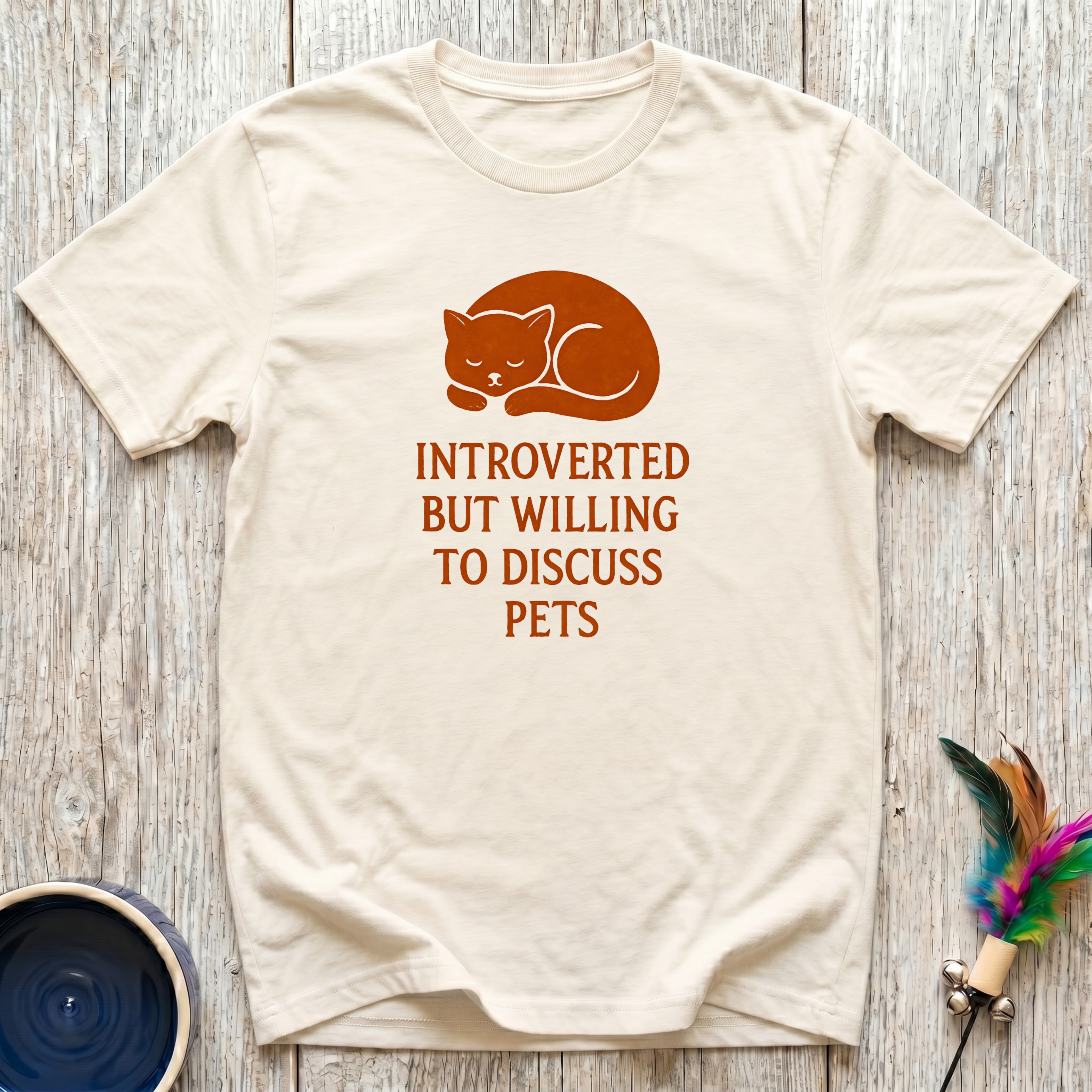 Introverted But Willing to Discuss Pets T-Shirt | Funny Pet Lover Introvert Tee