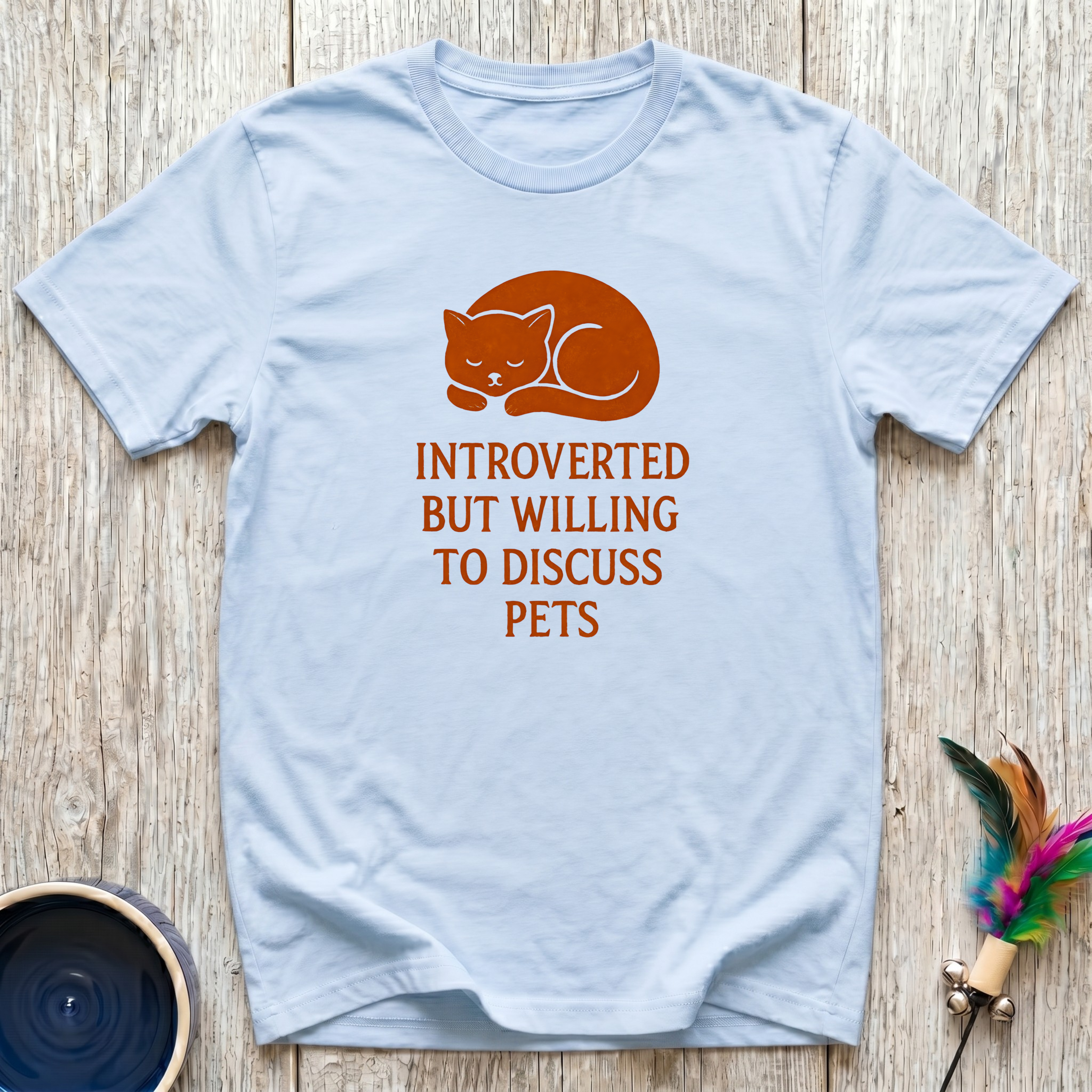Introverted But Willing to Discuss Pets T-Shirt | Funny Pet Lover Introvert Tee