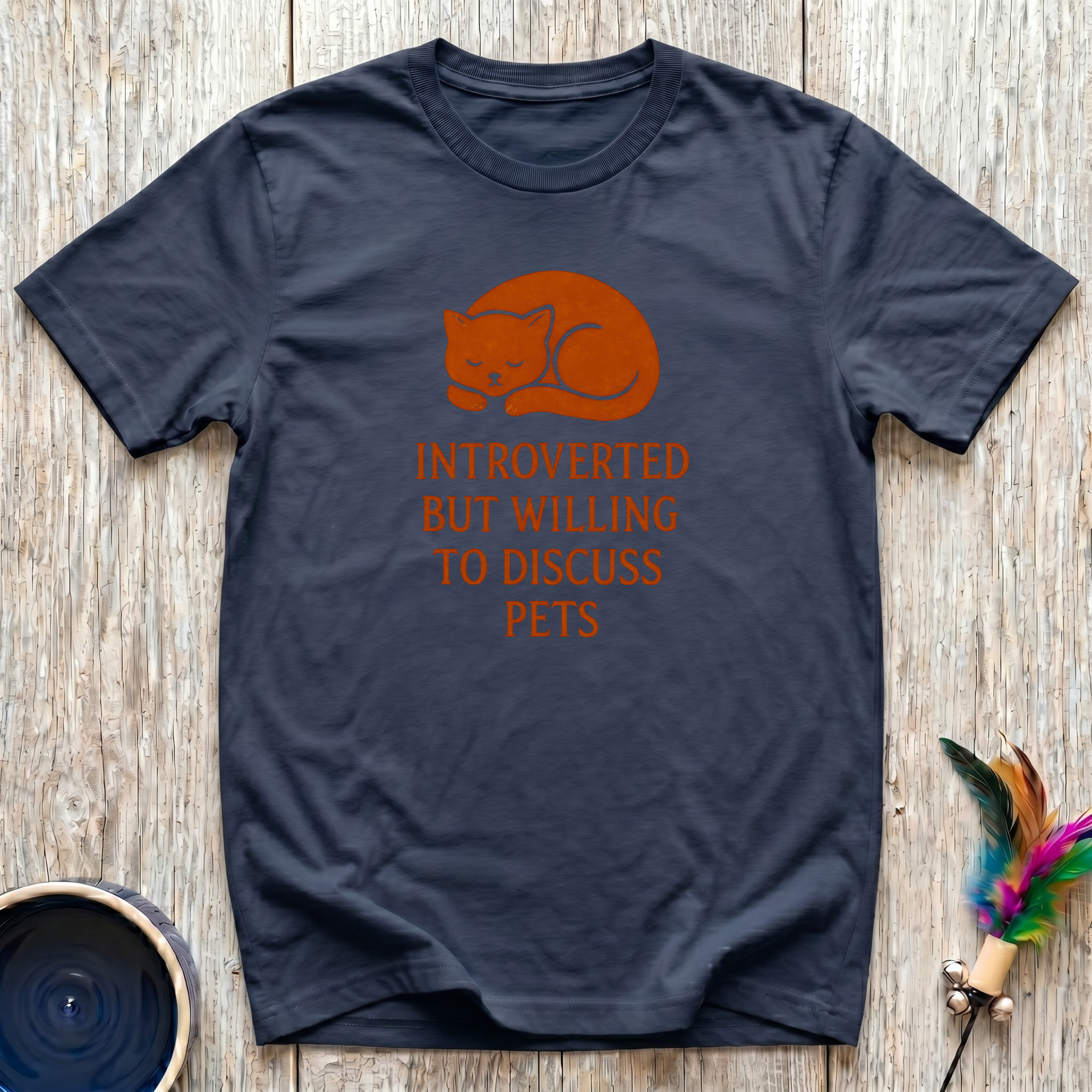Introverted But Willing to Discuss Pets T-Shirt | Funny Pet Lover Introvert Tee