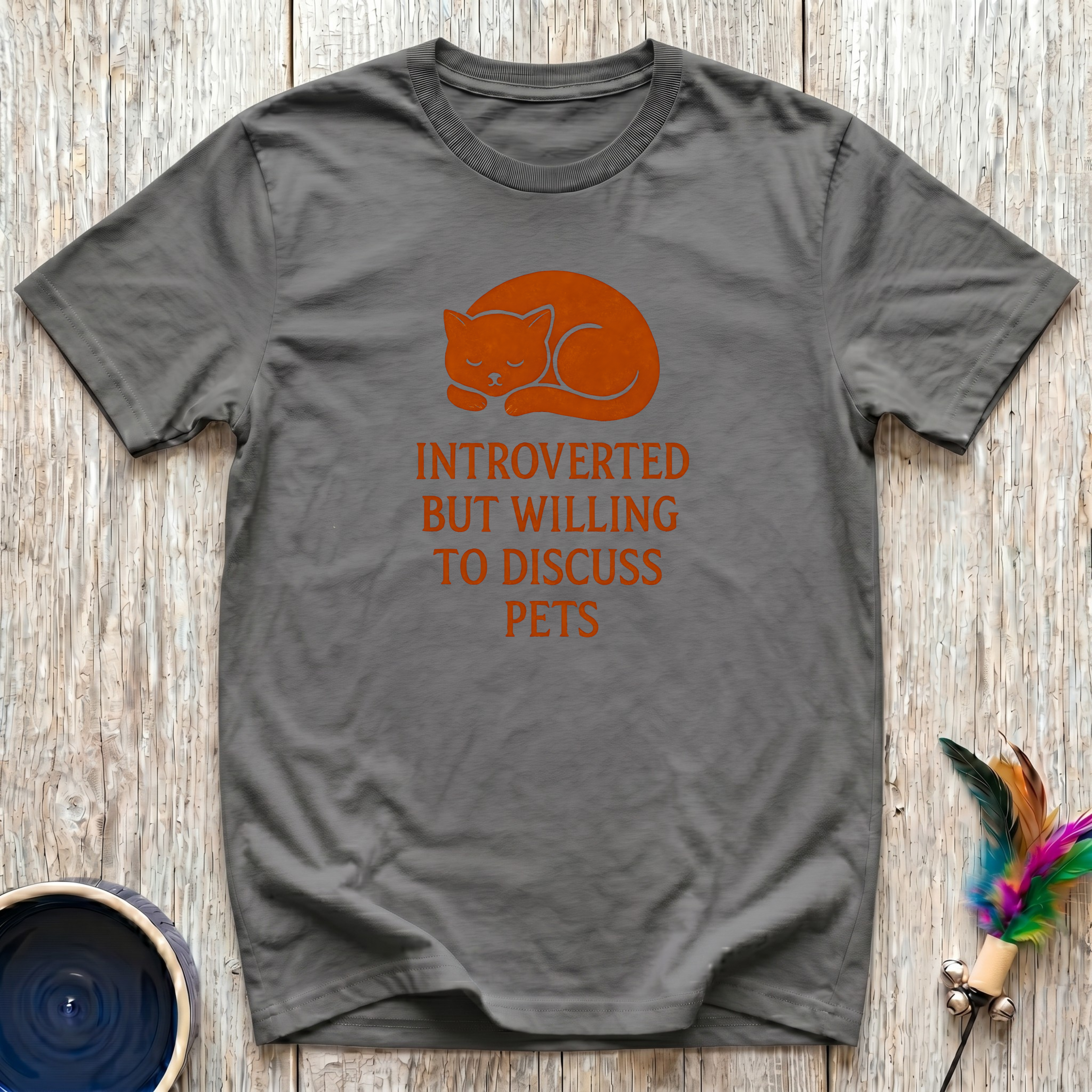 Introverted But Willing to Discuss Pets T-Shirt | Funny Pet Lover Introvert Tee