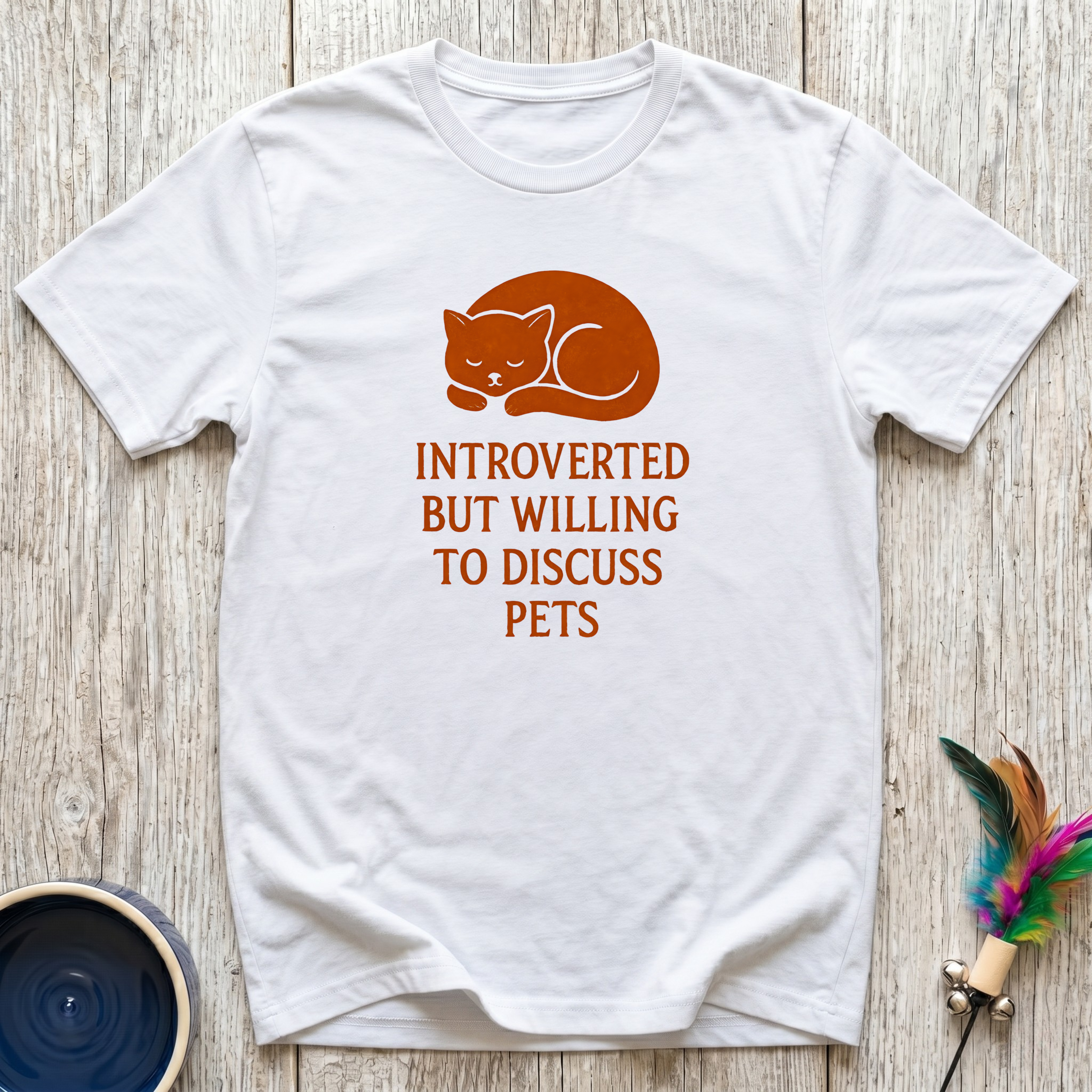 Introverted But Willing to Discuss Pets T-Shirt | Funny Pet Lover Introvert Tee