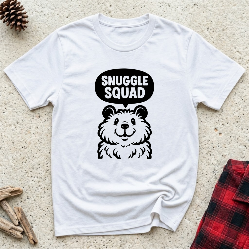 Snuggle Squad T-Shirt | Funny Fluffy Dog Lover Tee | Dog Mom Pomeranian Gift