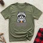 Mornings Are Ruff T-Shirt | Funny Pet Lover Coffee Tee | Dog Mom Morning Gift