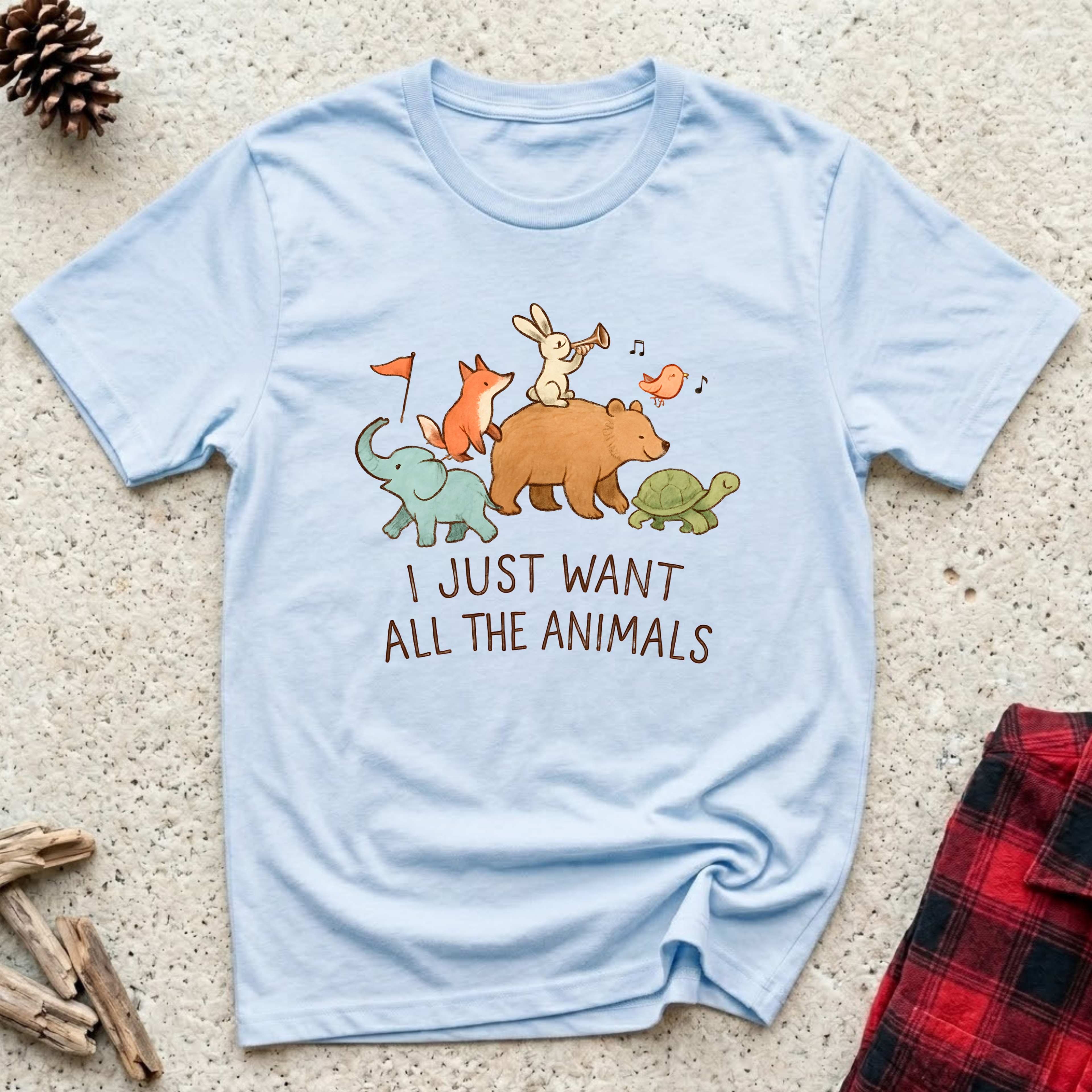 I Just Want All the Animals T-Shirt | Funny Animal Lover Tee | Wildlife Pet Lover Gift