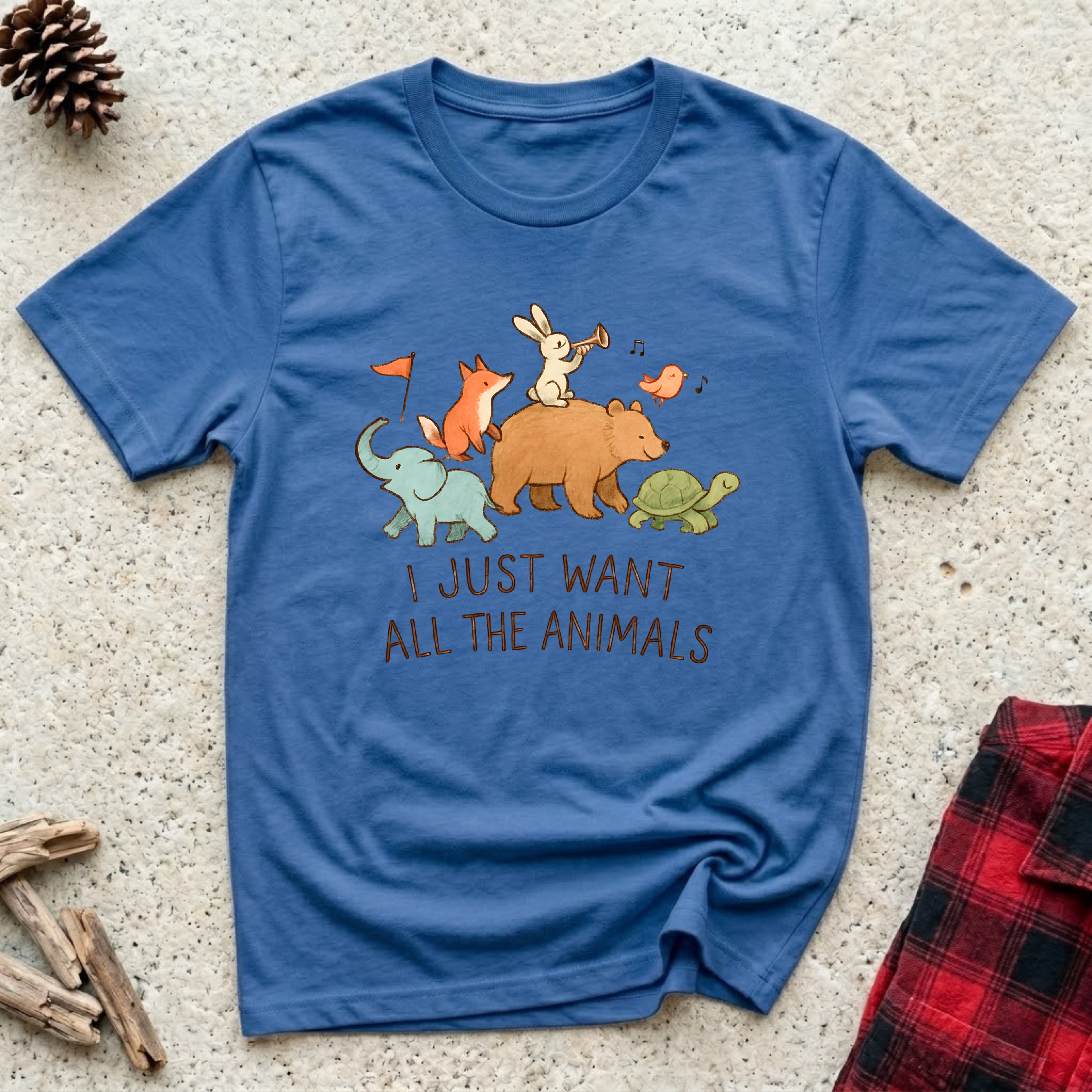 I Just Want All the Animals T-Shirt | Funny Animal Lover Tee | Wildlife Pet Lover Gift