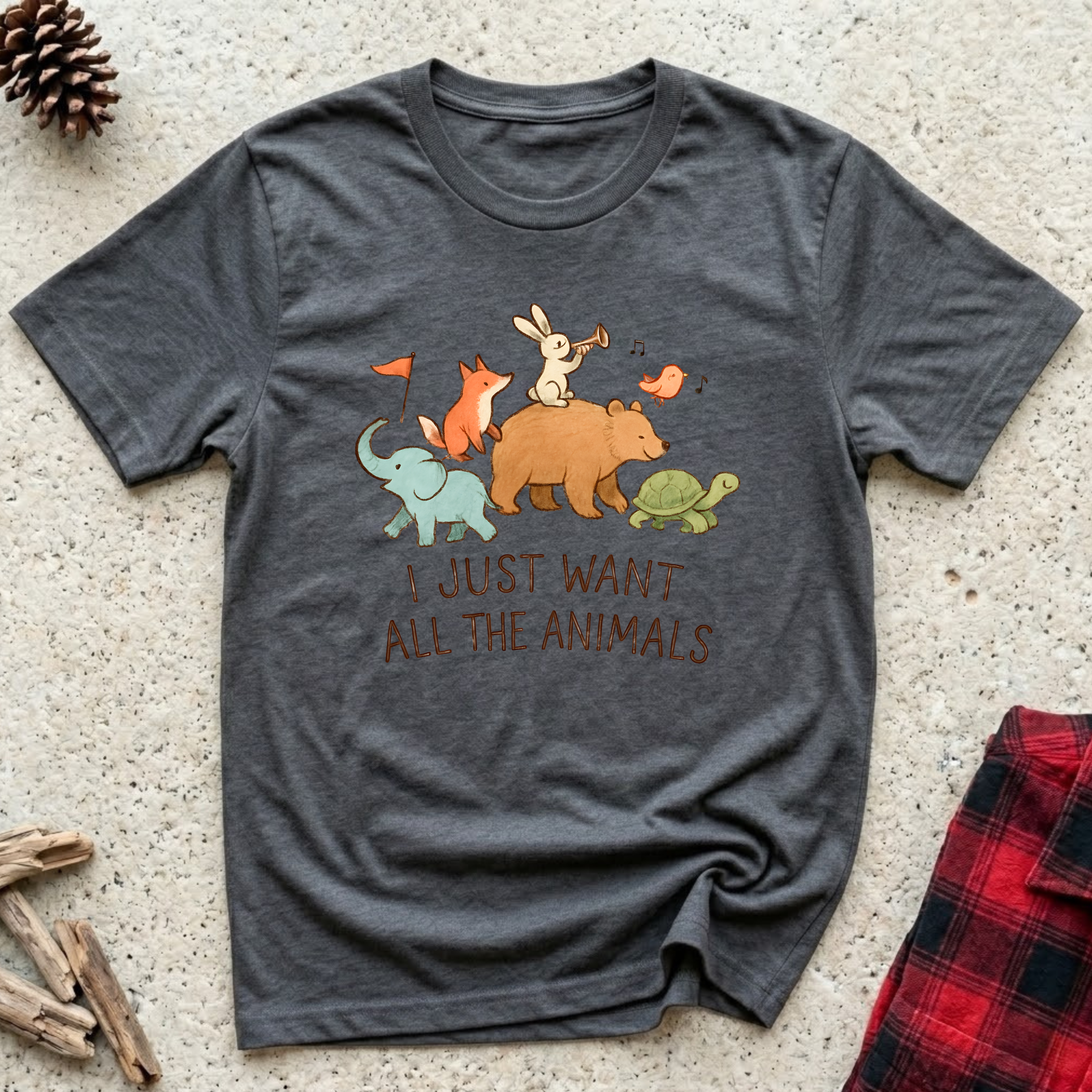 I Just Want All the Animals T-Shirt | Funny Animal Lover Tee | Wildlife Pet Lover Gift