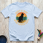 Just a Boy Who Loves Cats T-Shirt | Funny Cat Dad Tee | Cat Lover Men's Gift