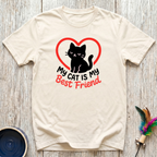 My Cat is My Best Friend T-Shirt | Funny Black Cat Lover Tee | Cat Mom Gift