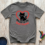 My Cat is My Best Friend T-Shirt | Funny Black Cat Lover Tee | Cat Mom Gift