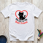 My Cat is My Best Friend T-Shirt | Funny Black Cat Lover Tee | Cat Mom Gift