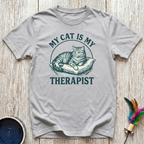 My Cat is My Therapist T-Shirt | Funny Cat Lover Tee | Cat Mom Mental Health Gift