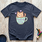 Purrfectly Lazy T-Shirt | Funny Cat Lover Kawaii Tee | Cat Mom Cozy Gift