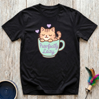 Purrfectly Lazy T-Shirt | Funny Cat Lover Kawaii Tee | Cat Mom Cozy Gift