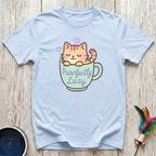 Purrfectly Lazy T-Shirt | Funny Cat Lover Kawaii Tee | Cat Mom Cozy Gift