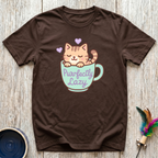 Purrfectly Lazy T-Shirt | Funny Cat Lover Kawaii Tee | Cat Mom Cozy Gift