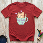 Purrfectly Lazy T-Shirt | Funny Cat Lover Kawaii Tee | Cat Mom Cozy Gift