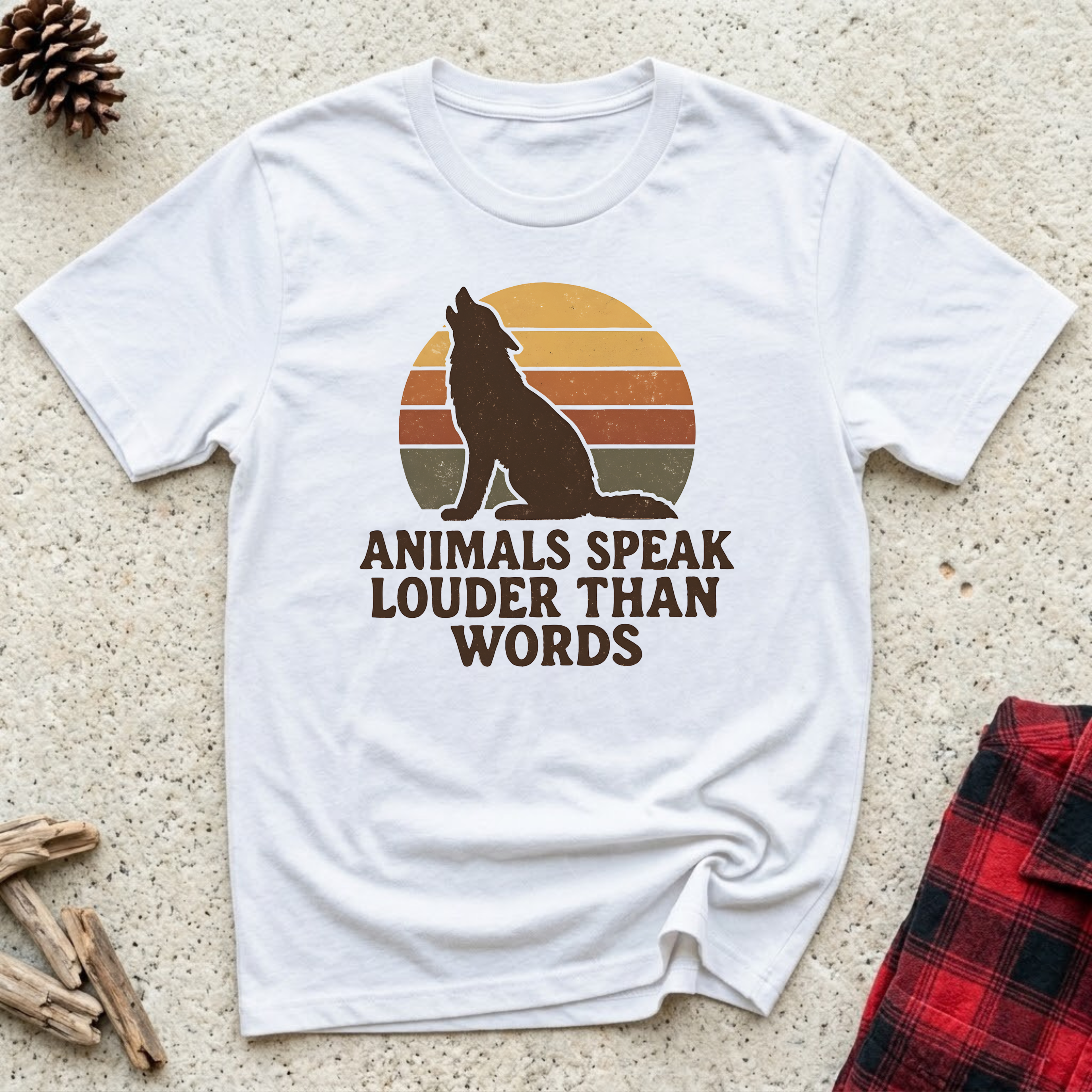 Animals Speak Louder Than Words T-Shirt | Animal Lover Wildlife Tee | Nature Gift