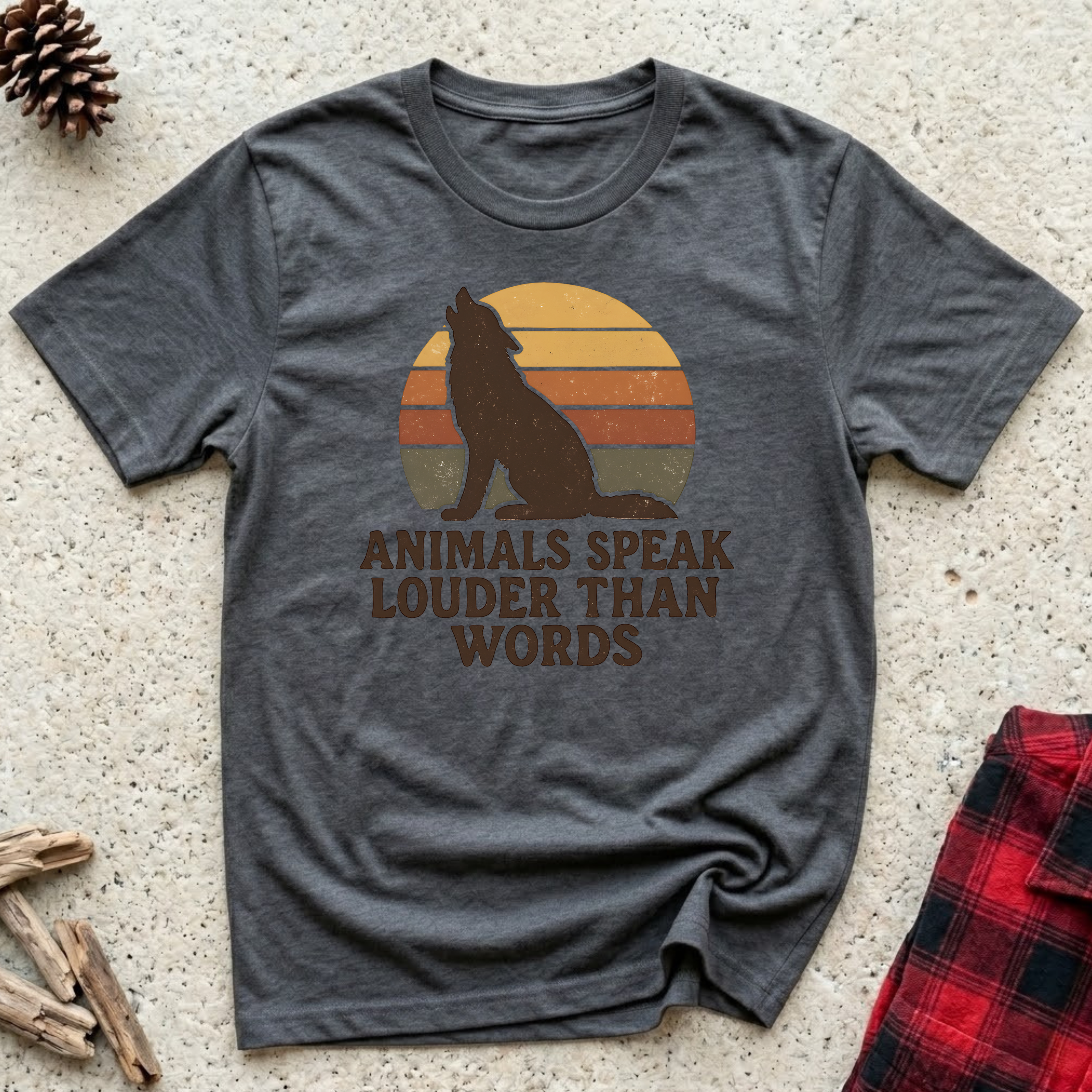 Animals Speak Louder Than Words T-Shirt | Animal Lover Wildlife Tee | Nature Gift