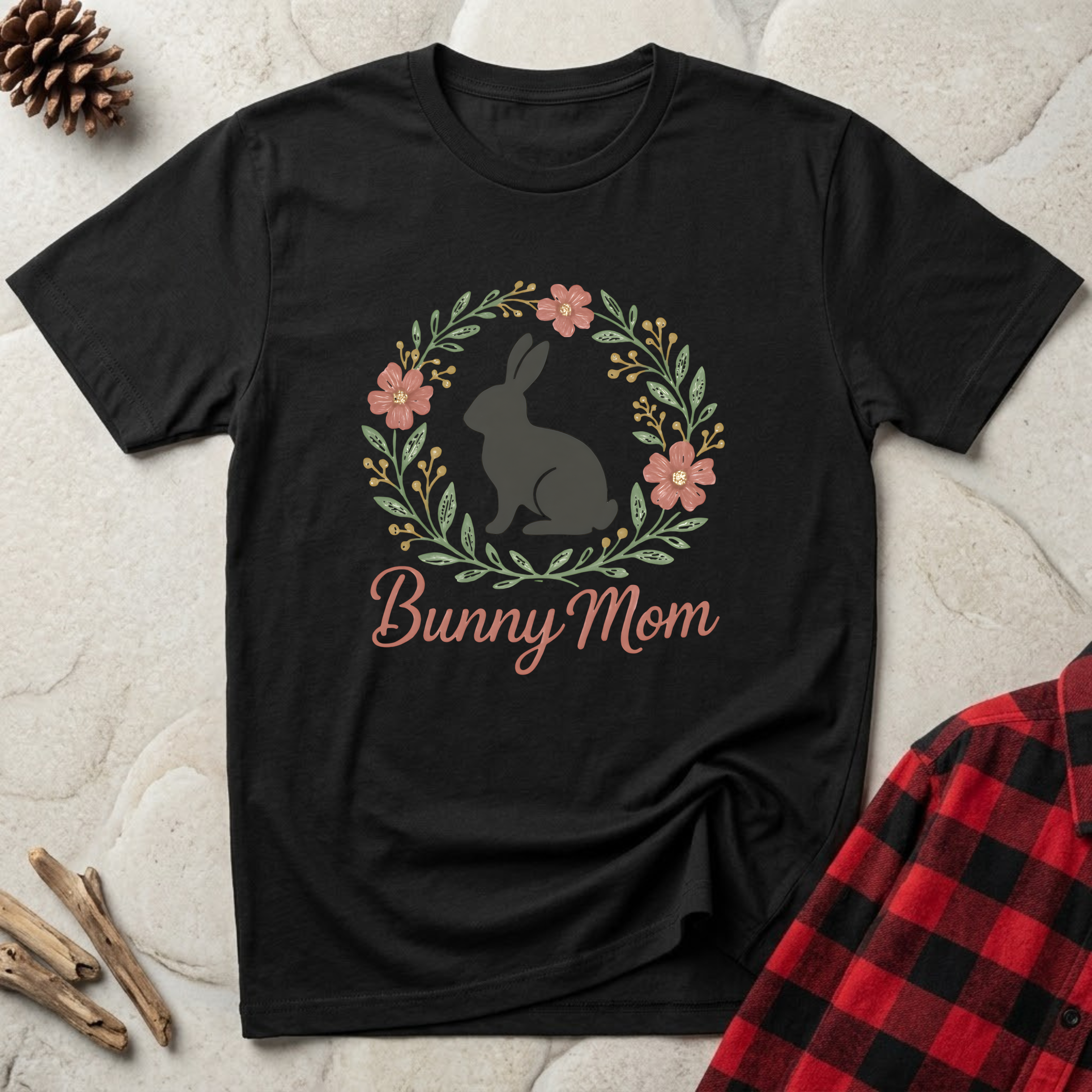 Bunny Mom T-Shirt | Cute Rabbit Mom Tee | Easter Bunny Mom Mother's Day Gift