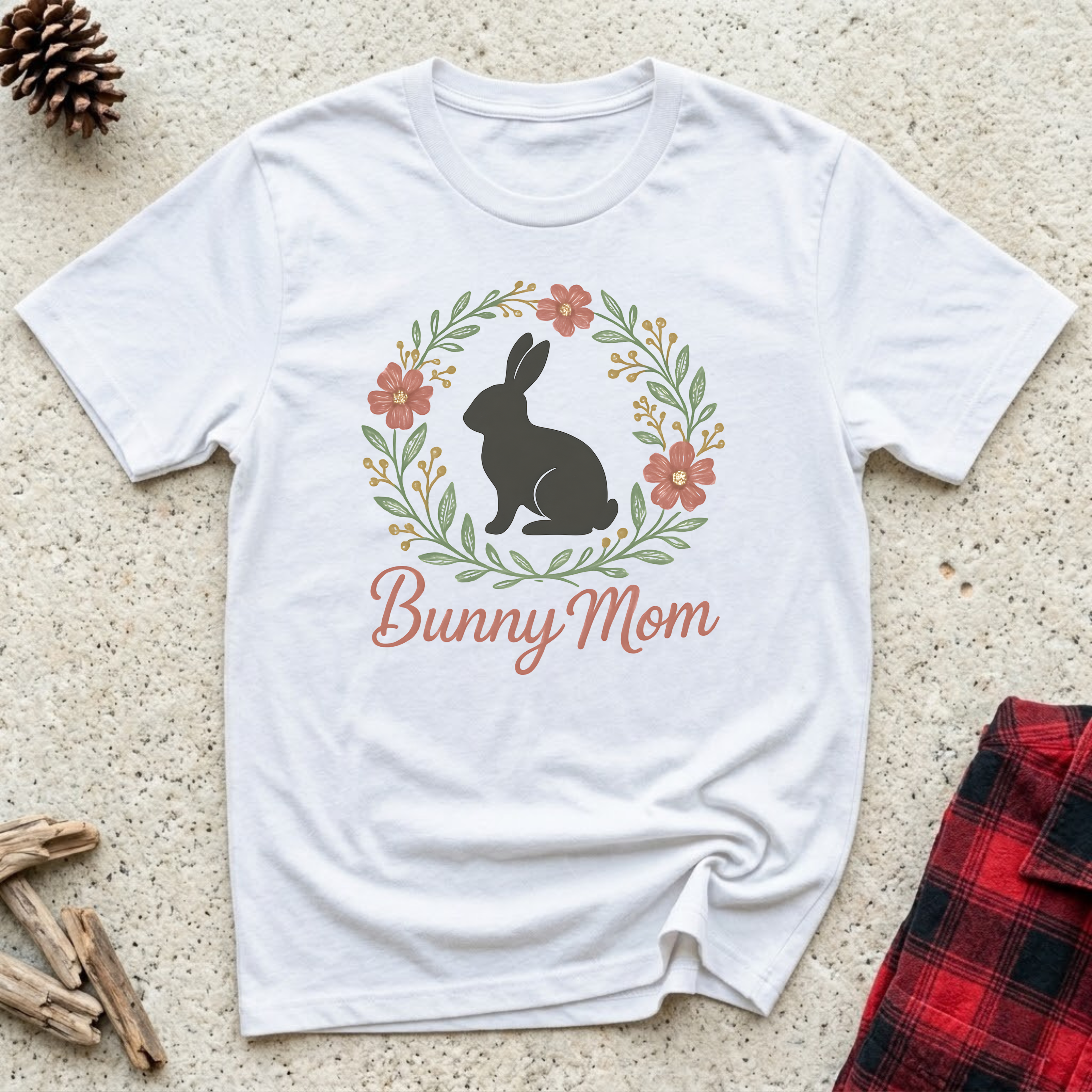 Bunny Mom T-Shirt | Cute Rabbit Mom Tee | Easter Bunny Mom Mother's Day Gift