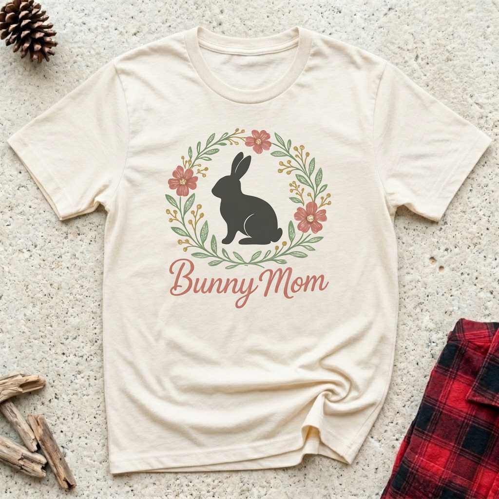 Bunny Mom T-Shirt | Cute Rabbit Mom Tee | Easter Bunny Mom Mother's Day Gift