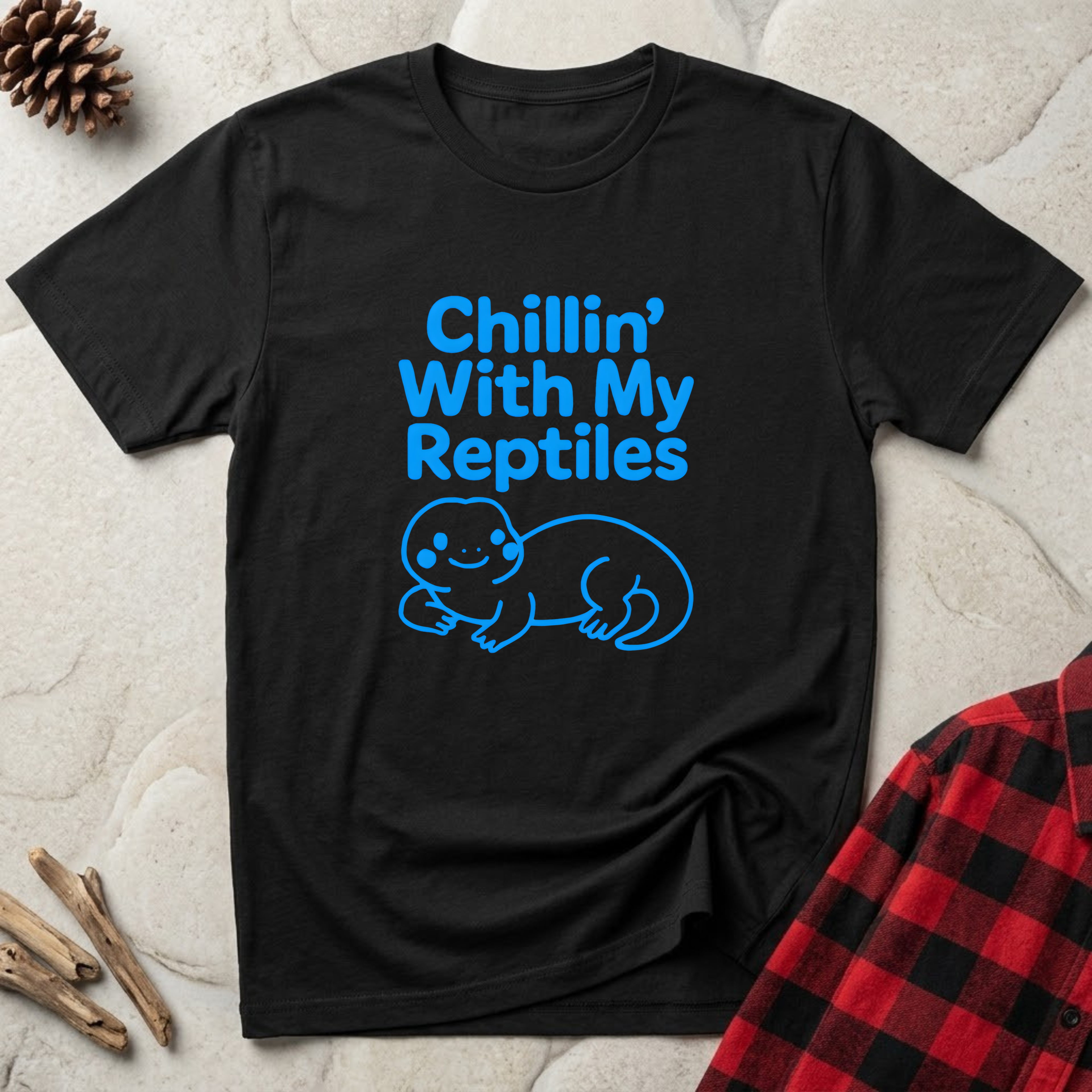 Chillin With My Reptiles T-Shirt | Funny Reptile Lover Tee | Turtle Tortoise Owner Gift
