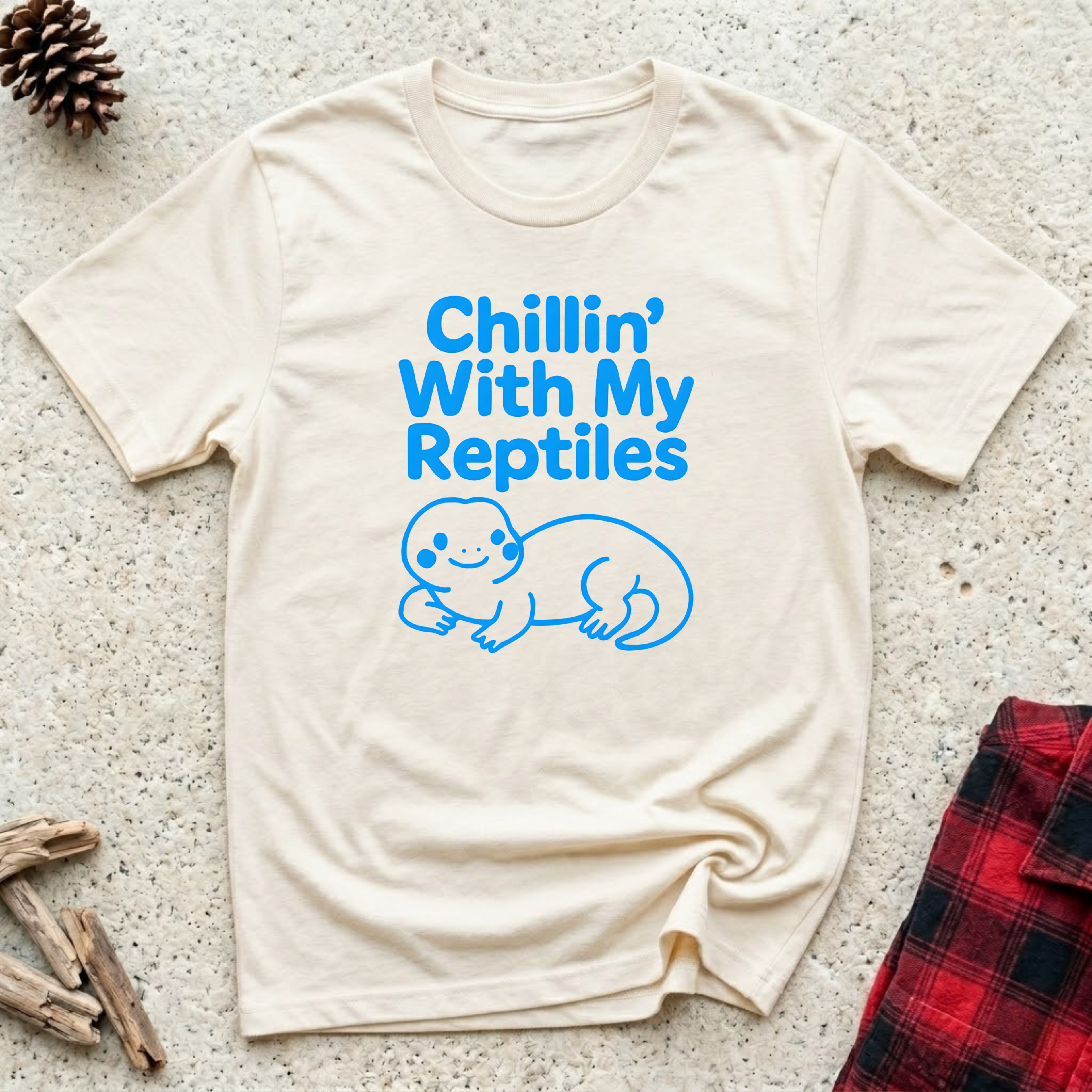 Chillin With My Reptiles T-Shirt | Funny Reptile Lover Tee | Turtle Tortoise Owner Gift