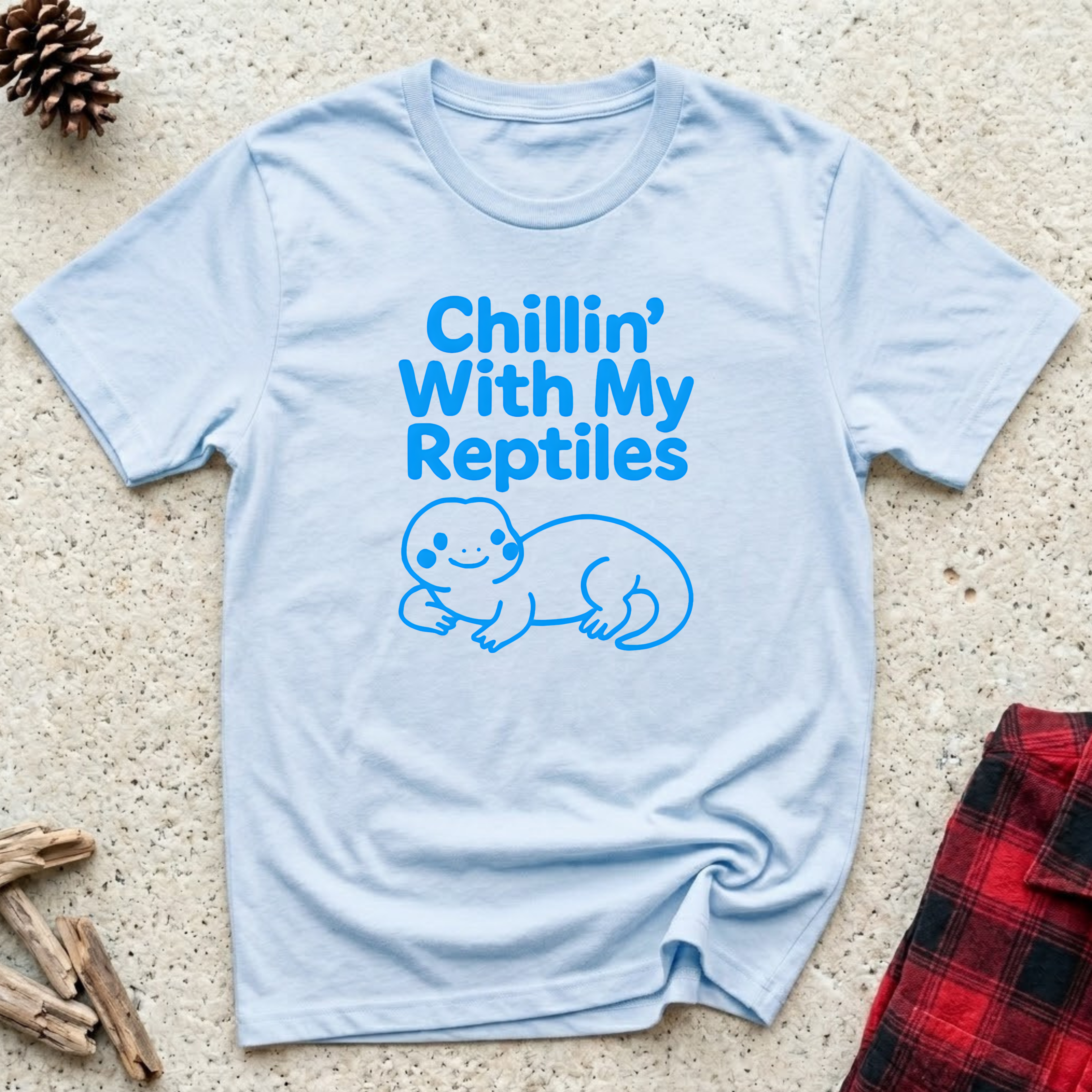 Chillin With My Reptiles T-Shirt | Funny Reptile Lover Tee | Turtle Tortoise Owner Gift