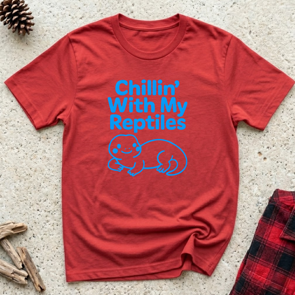 Chillin With My Reptiles T-Shirt | Funny Reptile Lover Tee | Turtle Tortoise Owner Gift