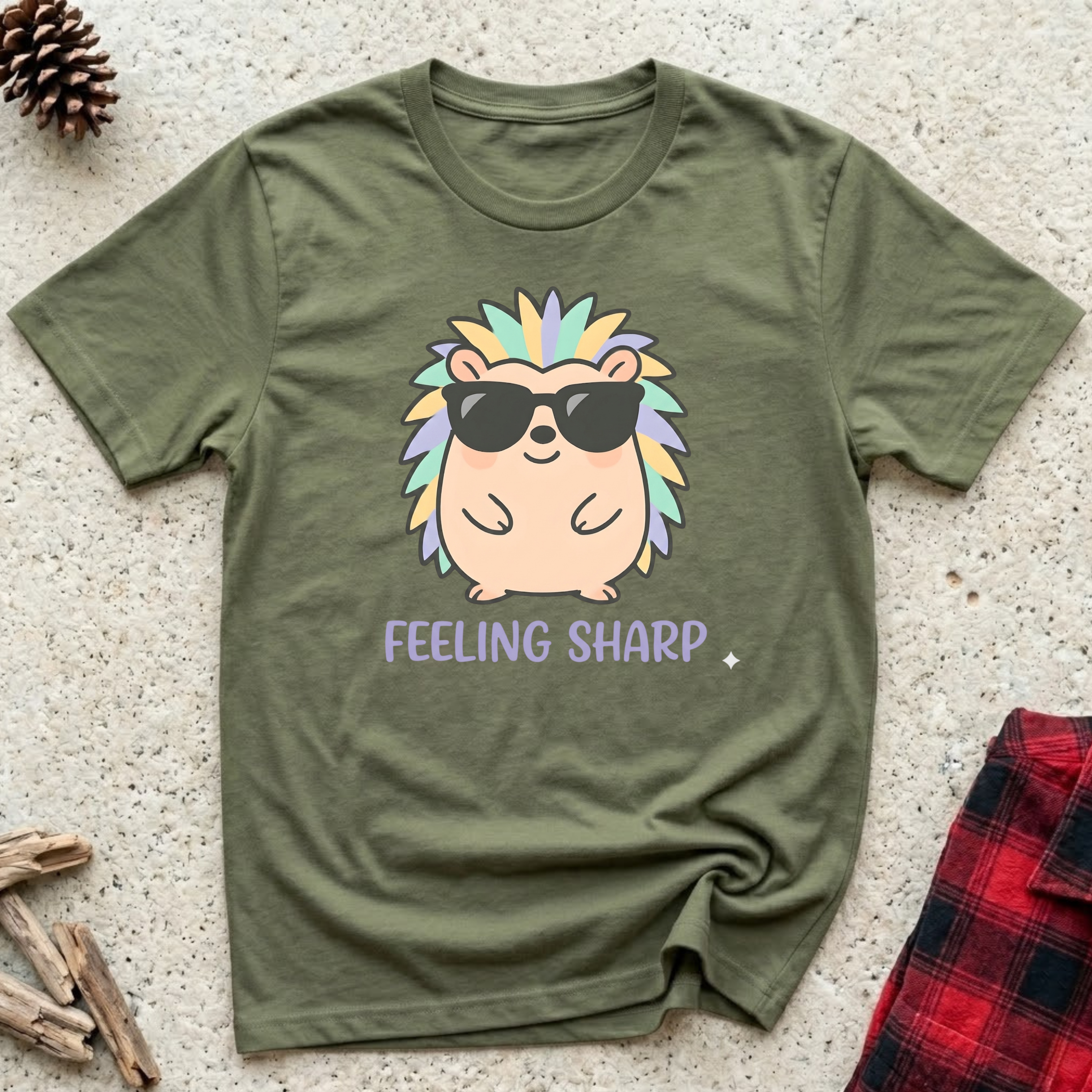 Feeling Sharp T-Shirt | Funny Hedgehog Lover Tee | Hedgehog Mom Dad Gif