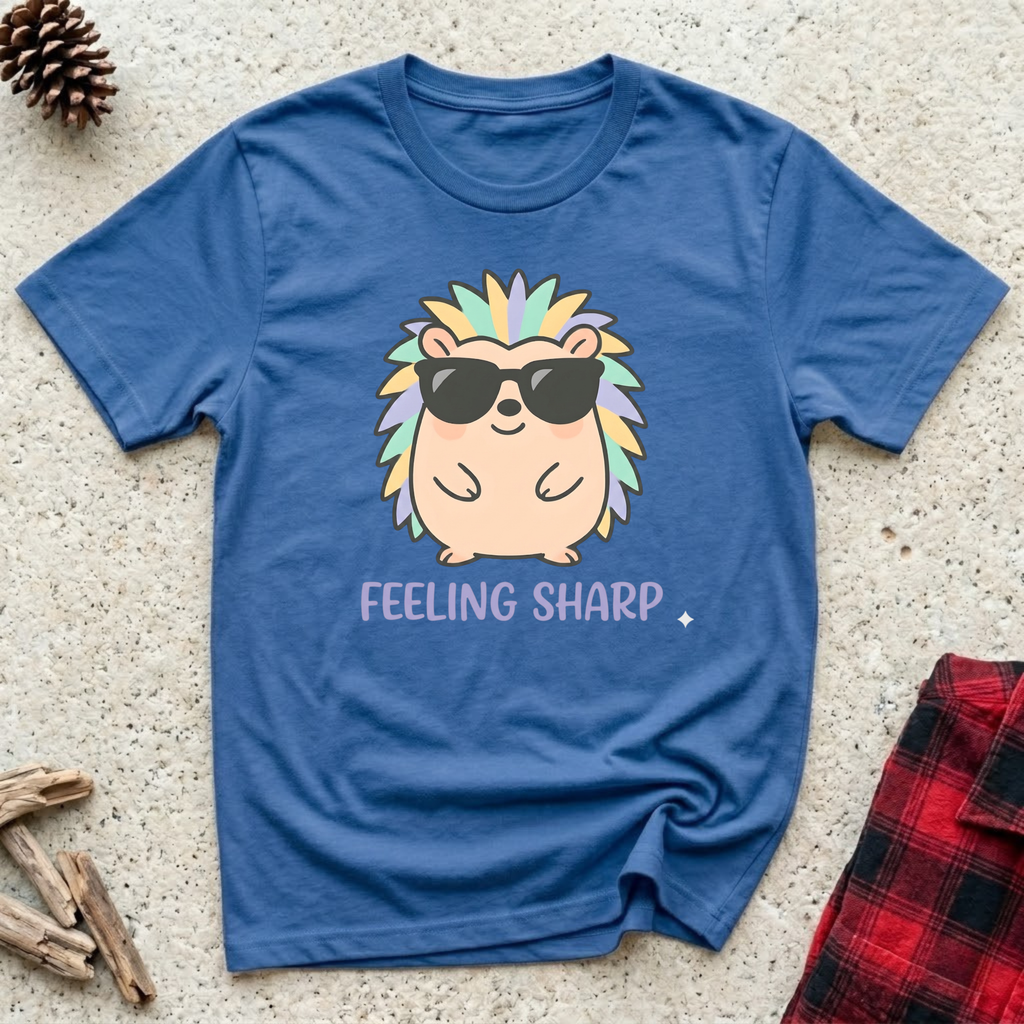 Feeling Sharp T-Shirt | Funny Hedgehog Lover Tee | Hedgehog Mom Dad Gif