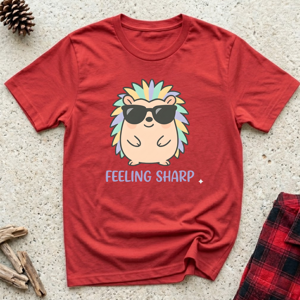 Feeling Sharp T-Shirt | Funny Hedgehog Lover Tee | Hedgehog Mom Dad Gif