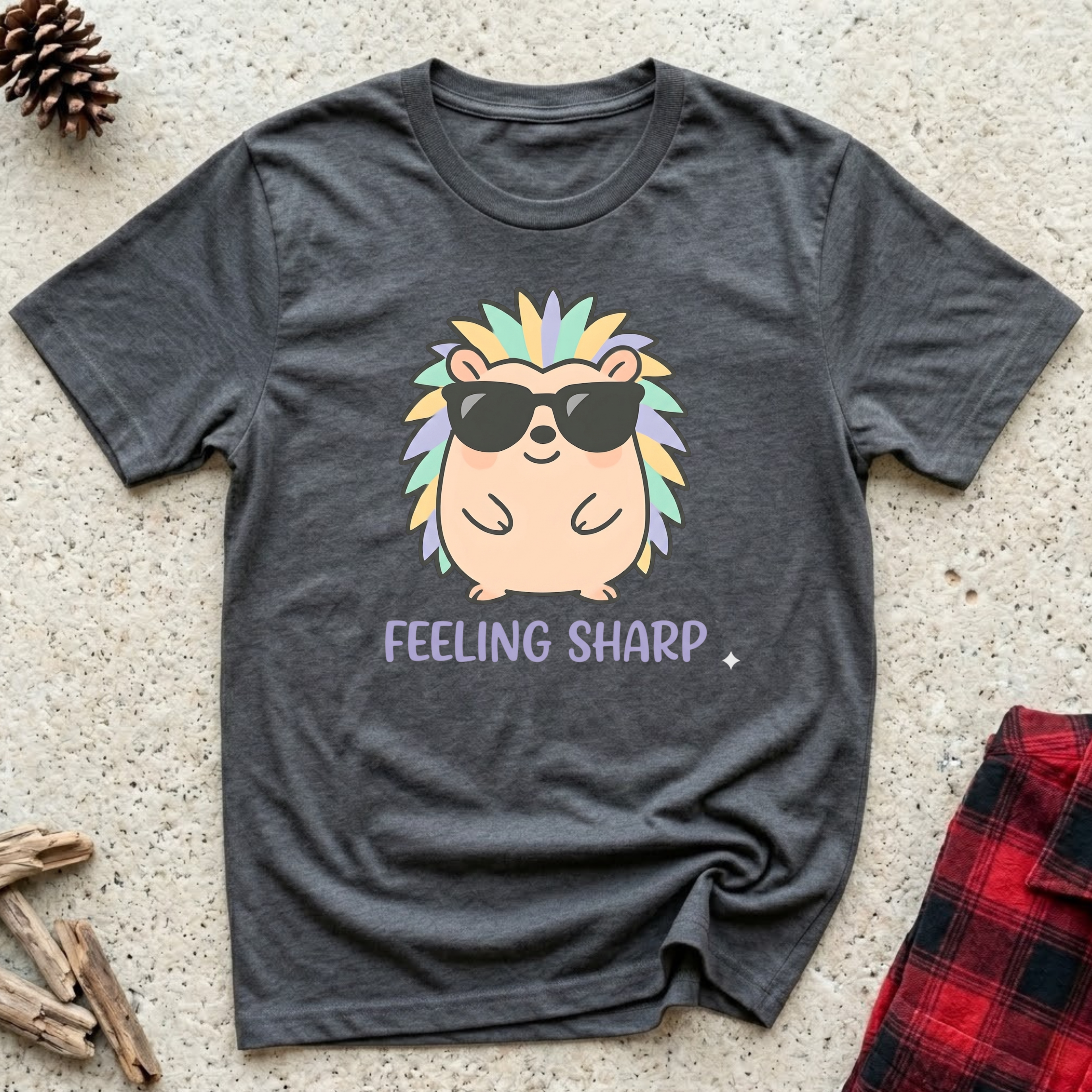 Feeling Sharp T-Shirt | Funny Hedgehog Lover Tee | Hedgehog Mom Dad Gif
