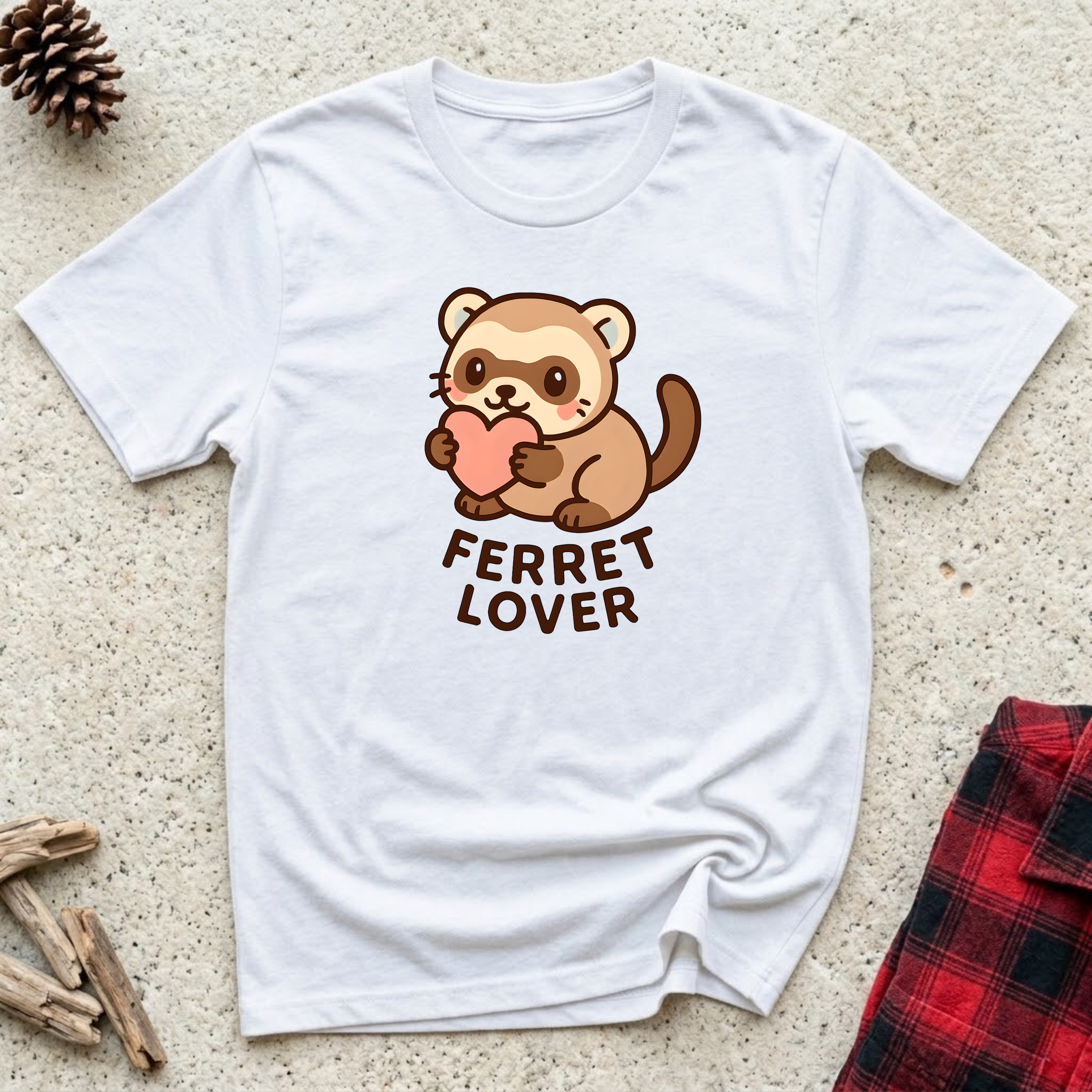 Ferret Lover T-Shirt | Cute Ferret Owner Tee | Funny Ferret Mom Dad Gift