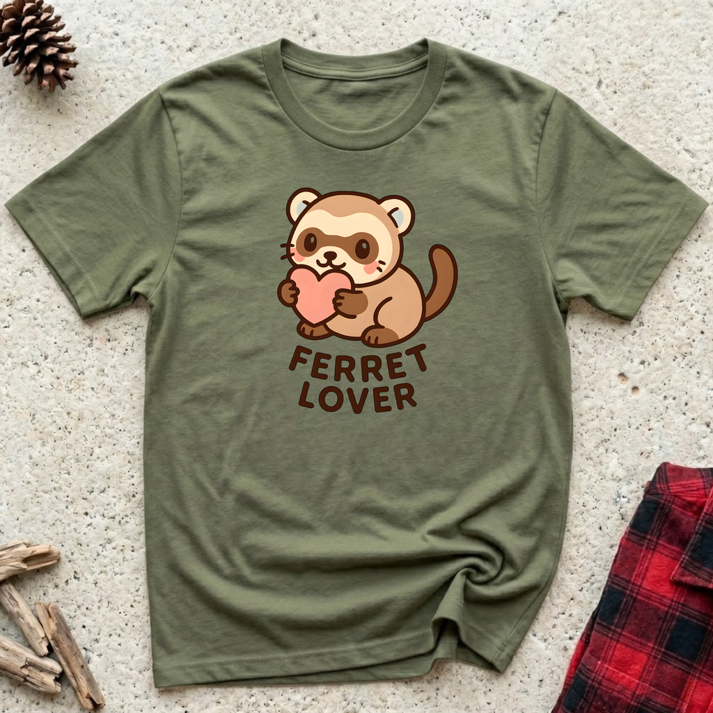Ferret Lover T-Shirt | Cute Ferret Owner Tee | Funny Ferret Mom Dad Gift