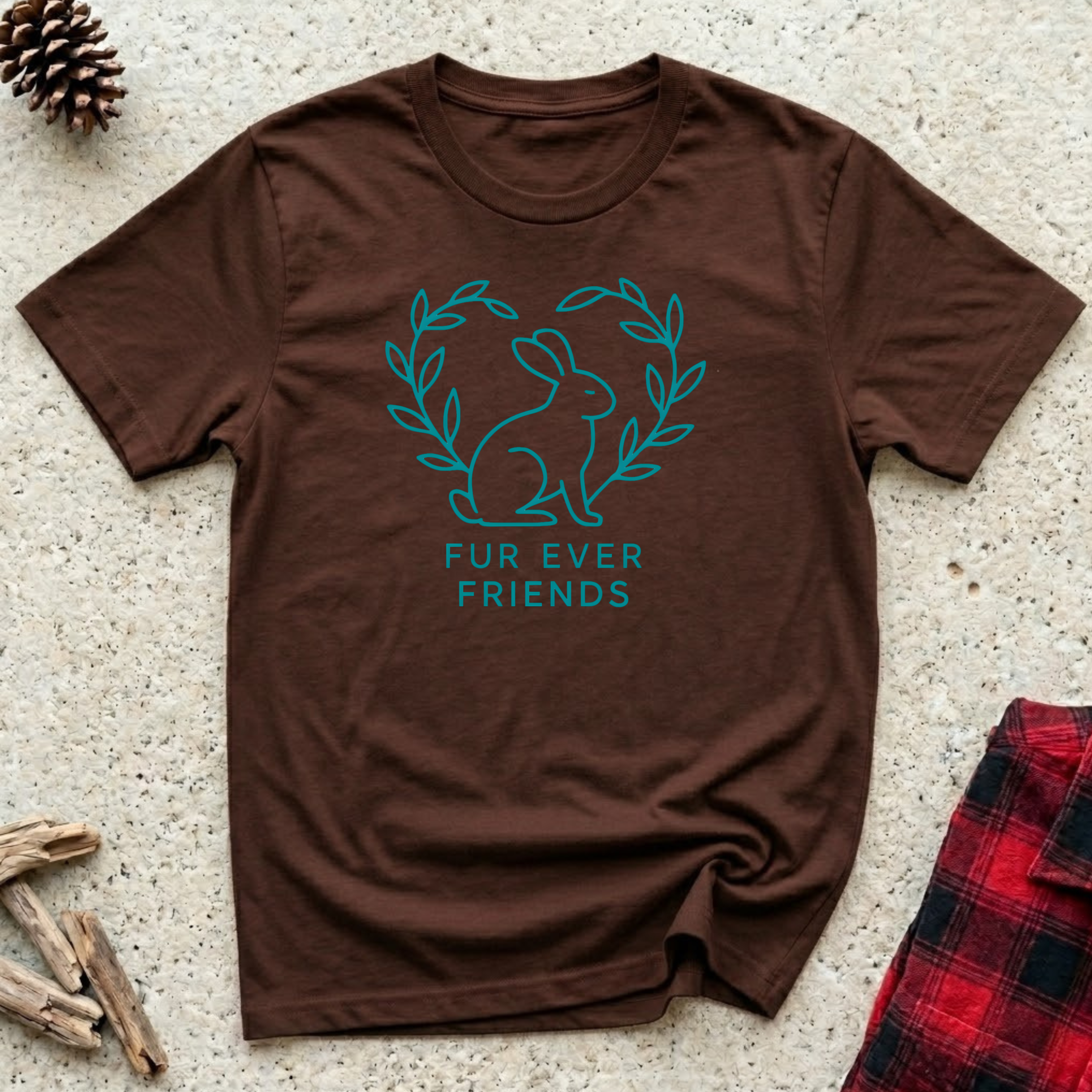 Fur Ever Friends T-Shirt | Cute Rabbit Lover Tee | Bunny Mom Best Friend Gift