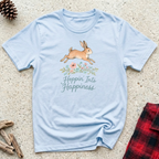 Hoppin Into Happiness T-Shirt | Cute Rabbit Lover Tee | Bunny Mom Easter Gift