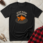 Just Keep Swimming T-Shirt | Vintage Goldfish Tee | Fish Lover Aquarium Gift