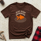 Just Keep Swimming T-Shirt | Vintage Goldfish Tee | Fish Lover Aquarium Gift