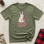 Morning Hopper T-Shirt | Funny Rabbit Coffee Lover Tee | Bunny Owner Gift