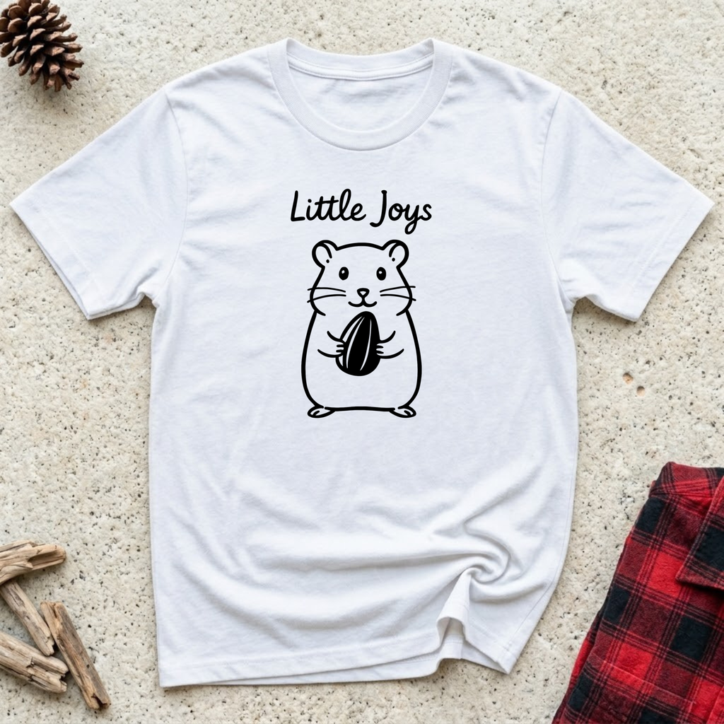 Little Joys T-Shirt | Cute Hamster Lover Tee | Small Pet Owner Gift