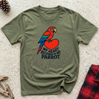My Heart Belongs to My Parrot T-Shirt | Parrot Lover Tee | Bird Owner Gift