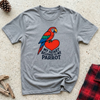 My Heart Belongs to My Parrot T-Shirt | Parrot Lover Tee | Bird Owner Gift