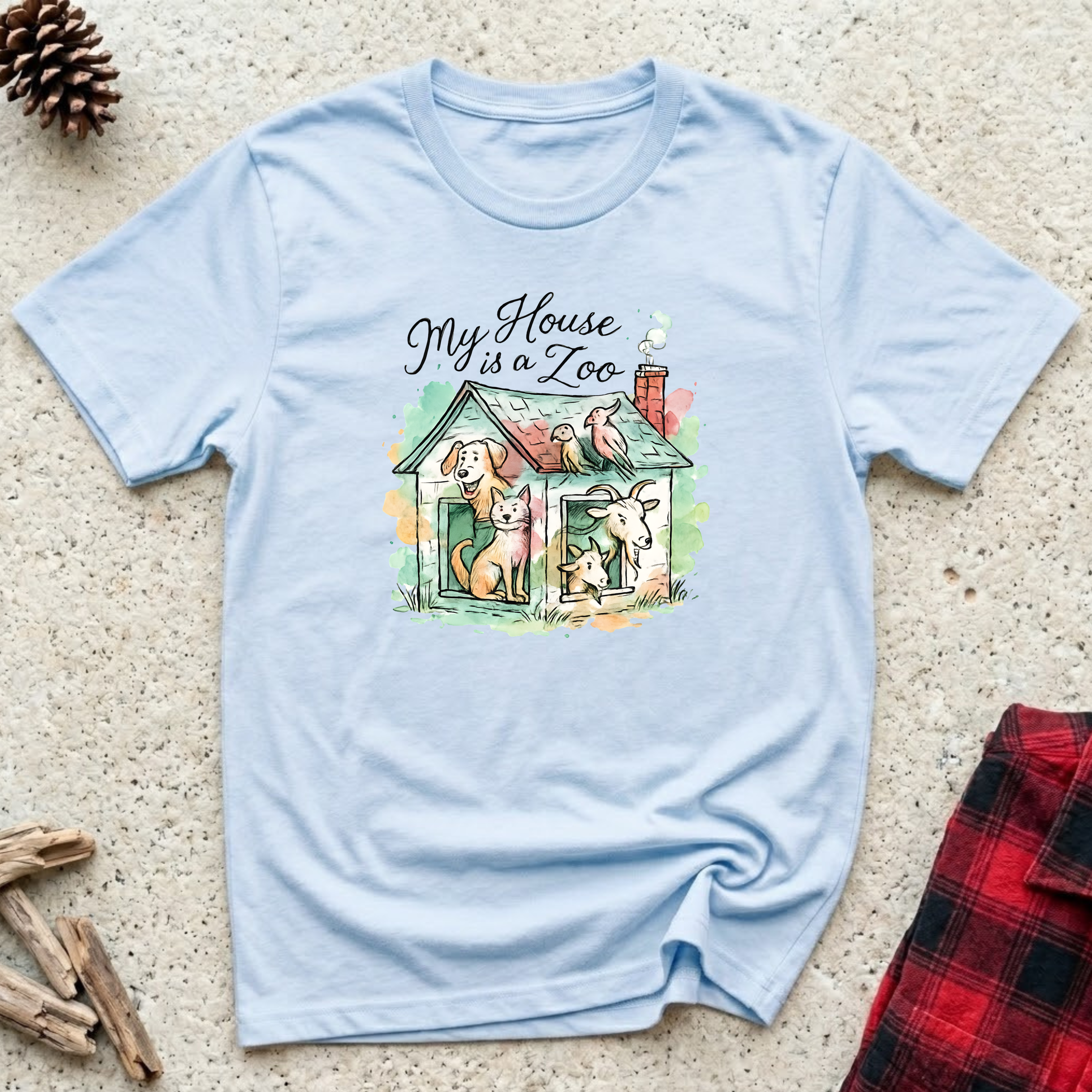 My House is a Zoo T-Shirt | Funny Multi Pet Owner Tee | Pet Lover Gift
