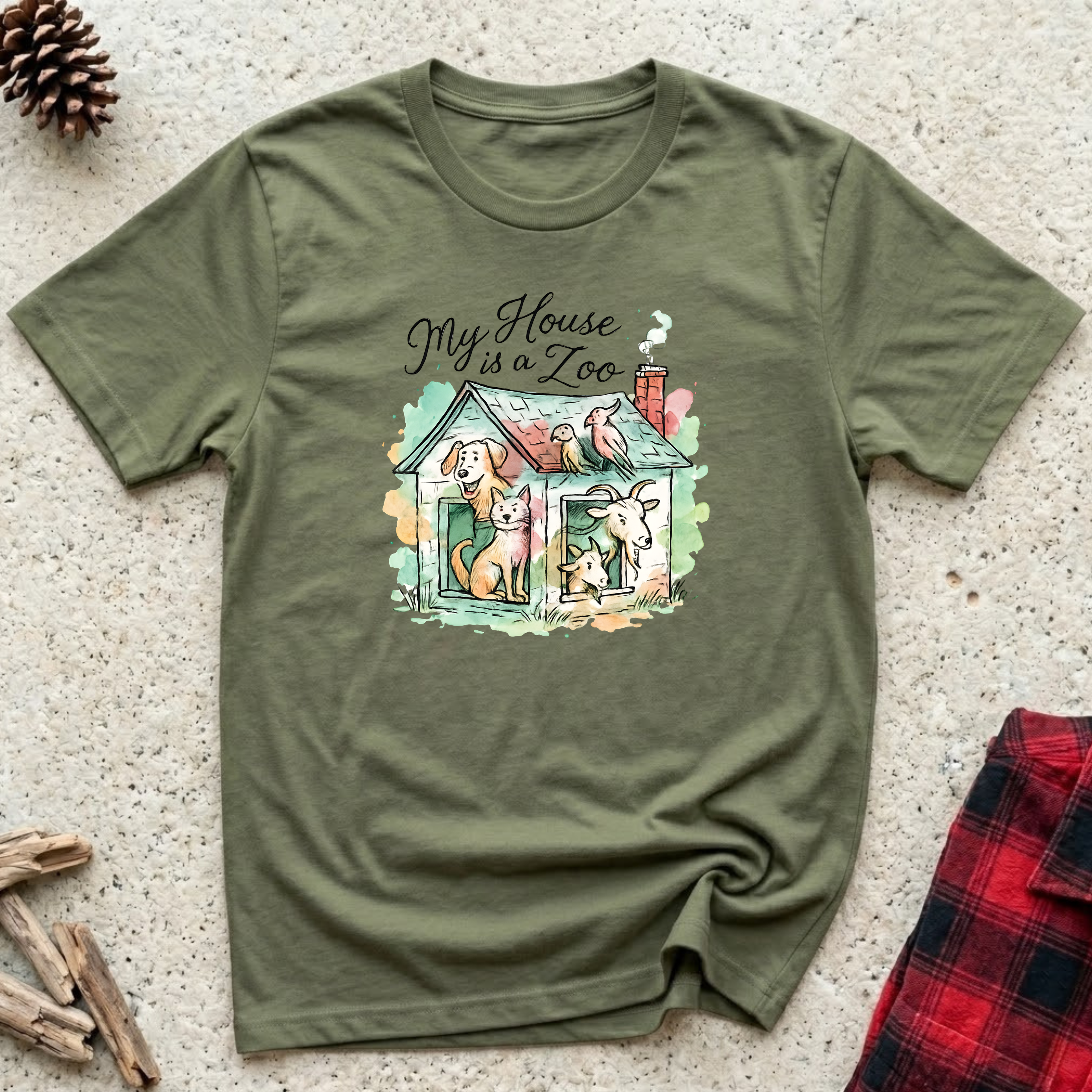 My House is a Zoo T-Shirt | Funny Multi Pet Owner Tee | Pet Lover Gift