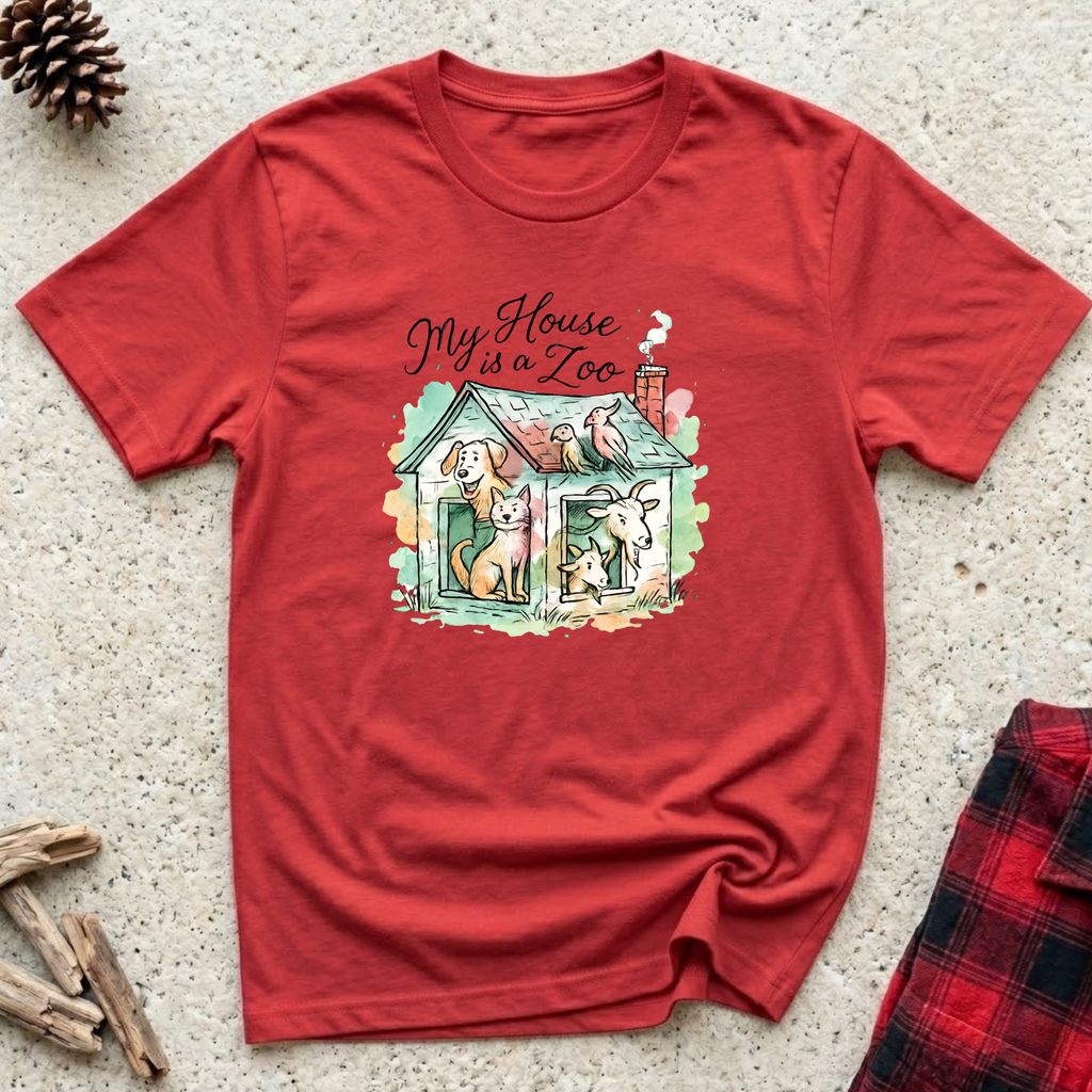 My House is a Zoo T-Shirt | Funny Multi Pet Owner Tee | Pet Lover Gift