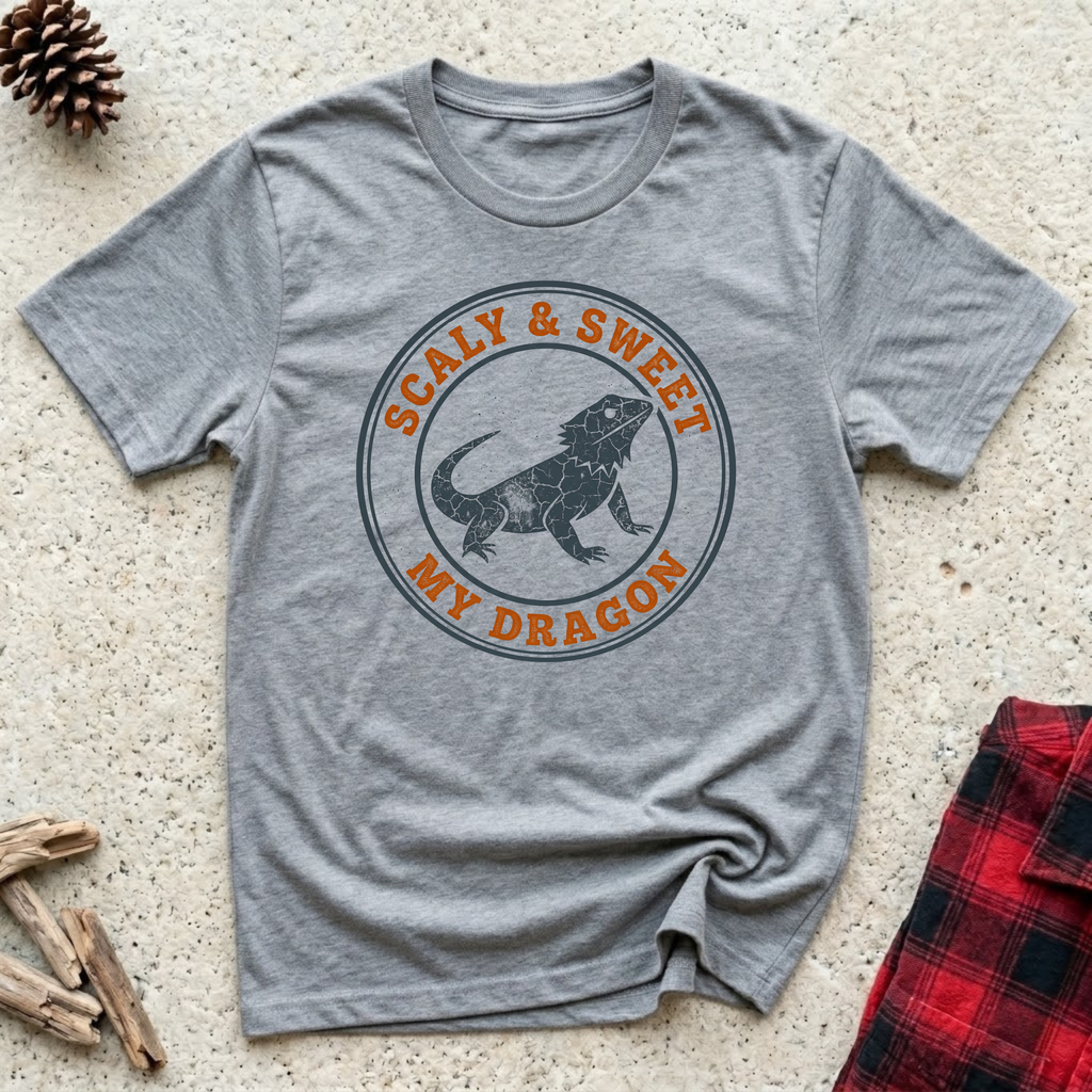 Scaly & Sweet My Dragon T-Shirt | Vintage Bearded Dragon Tee | Reptile Lover Gift